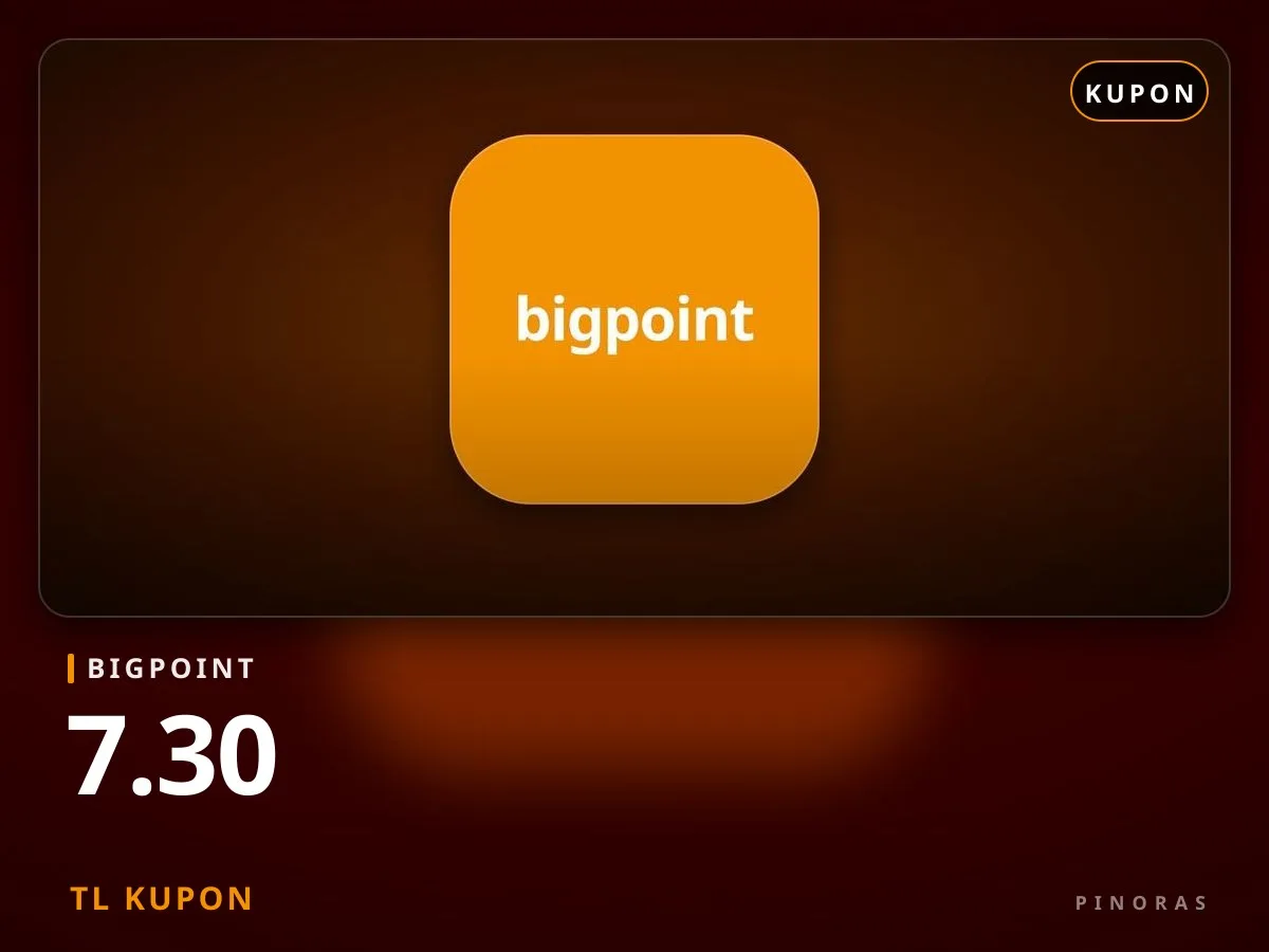 Bigpoint 7.30 TL Kupon - Pinoras