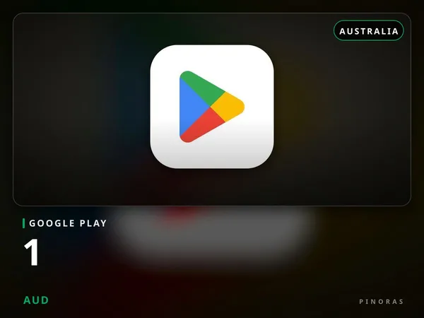 Google Play Australia - 1 AUD