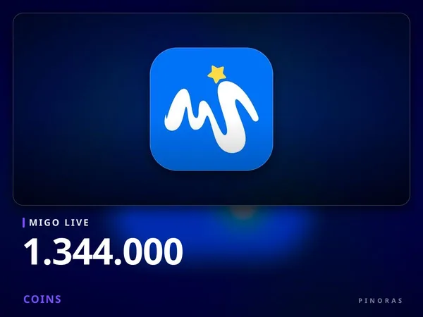 Migo Live - 1.344.000 Coins