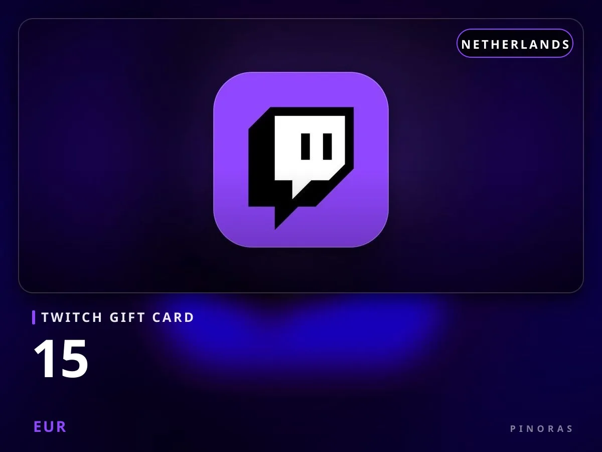 Twitch Gift Card Netherlands - 15 EUR - Pinoras