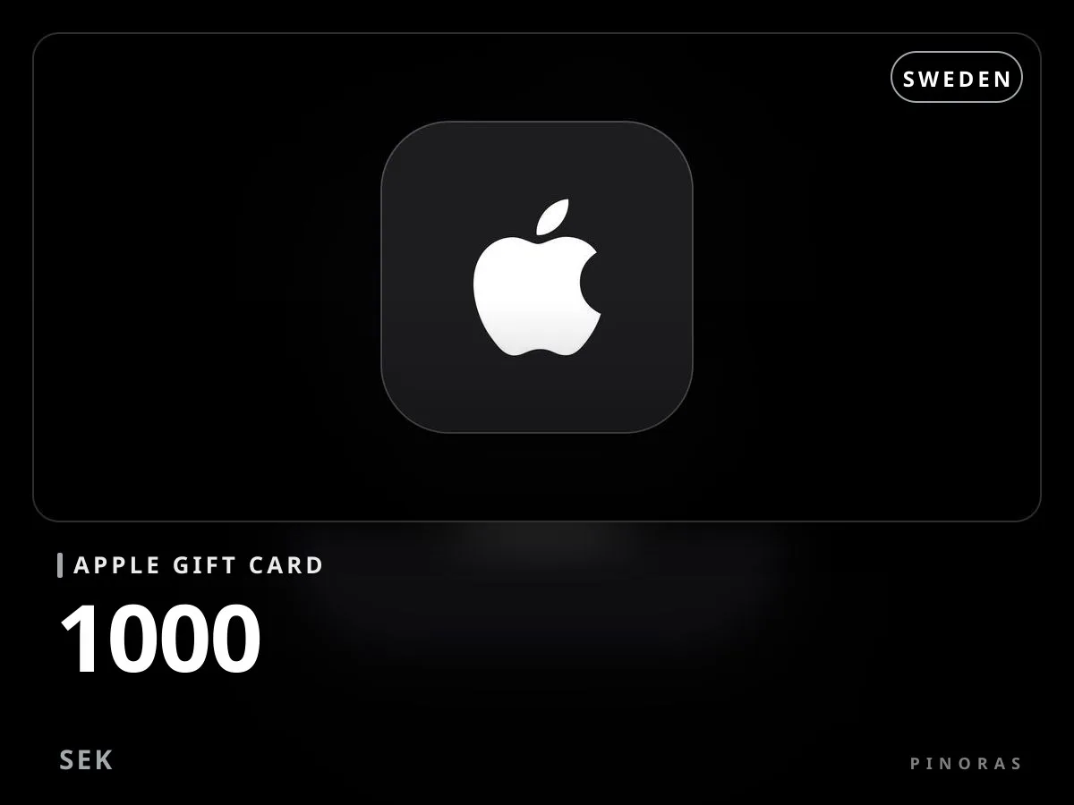 Apple Gift Card Sweden - 1000 SEK - Pinoras