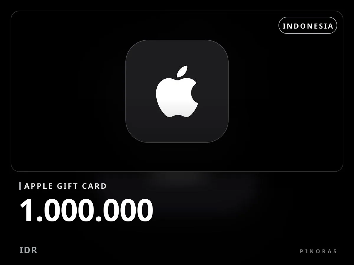 Apple Gift Card Indonesia - 1.000.000 IDR - Pinoras