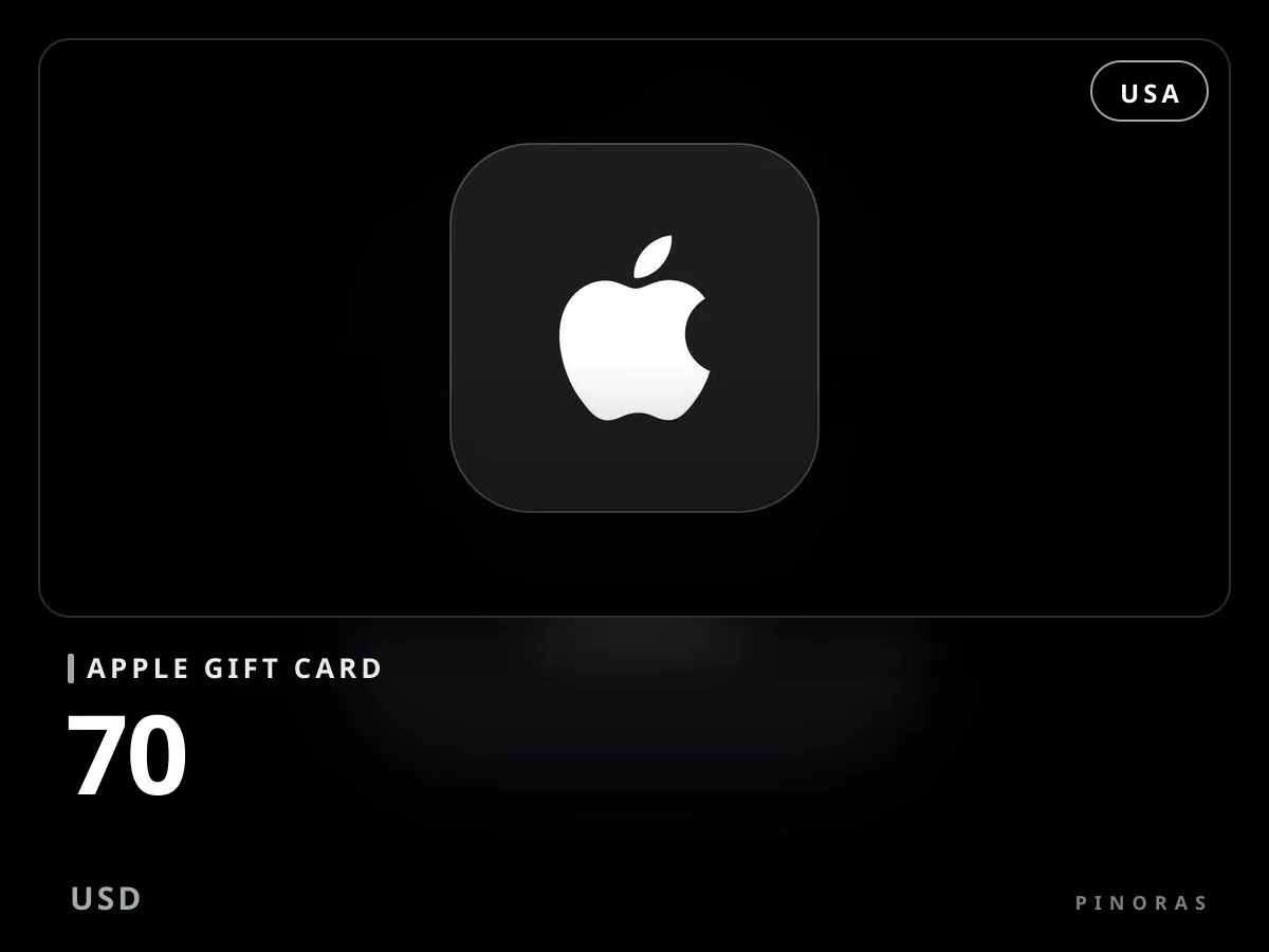 Apple Gift Card 70 USD - Pinoras
