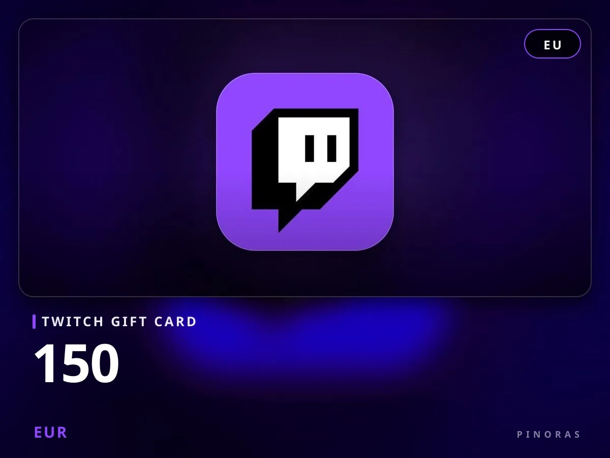 Twitch Gift Card EU - 150 EUR - Pinoras