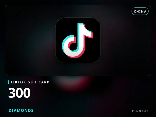 TikTok Gift Card China - 300 Diamonds