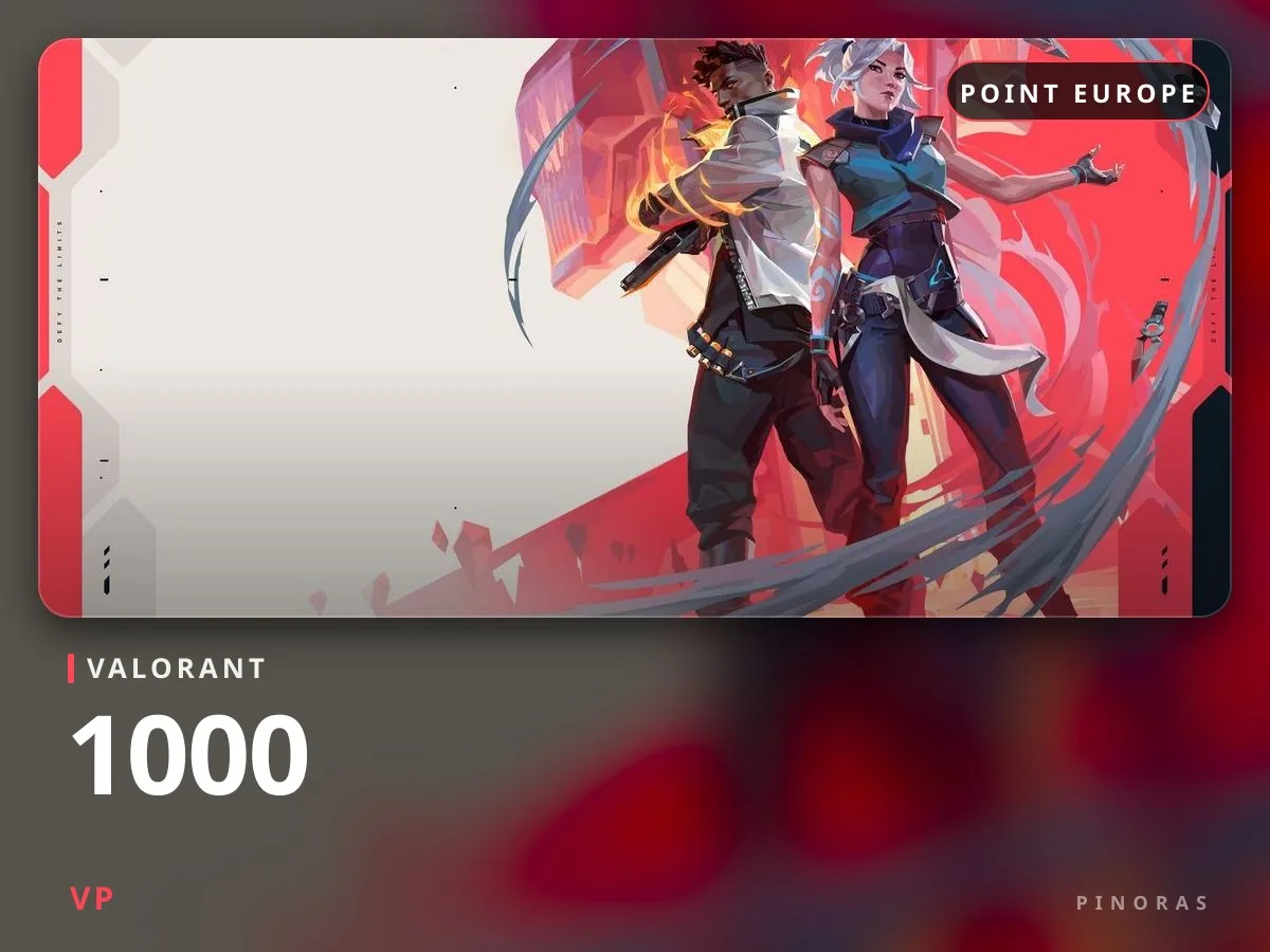 Valorant 10 EUR - 1000 VP - Pinoras