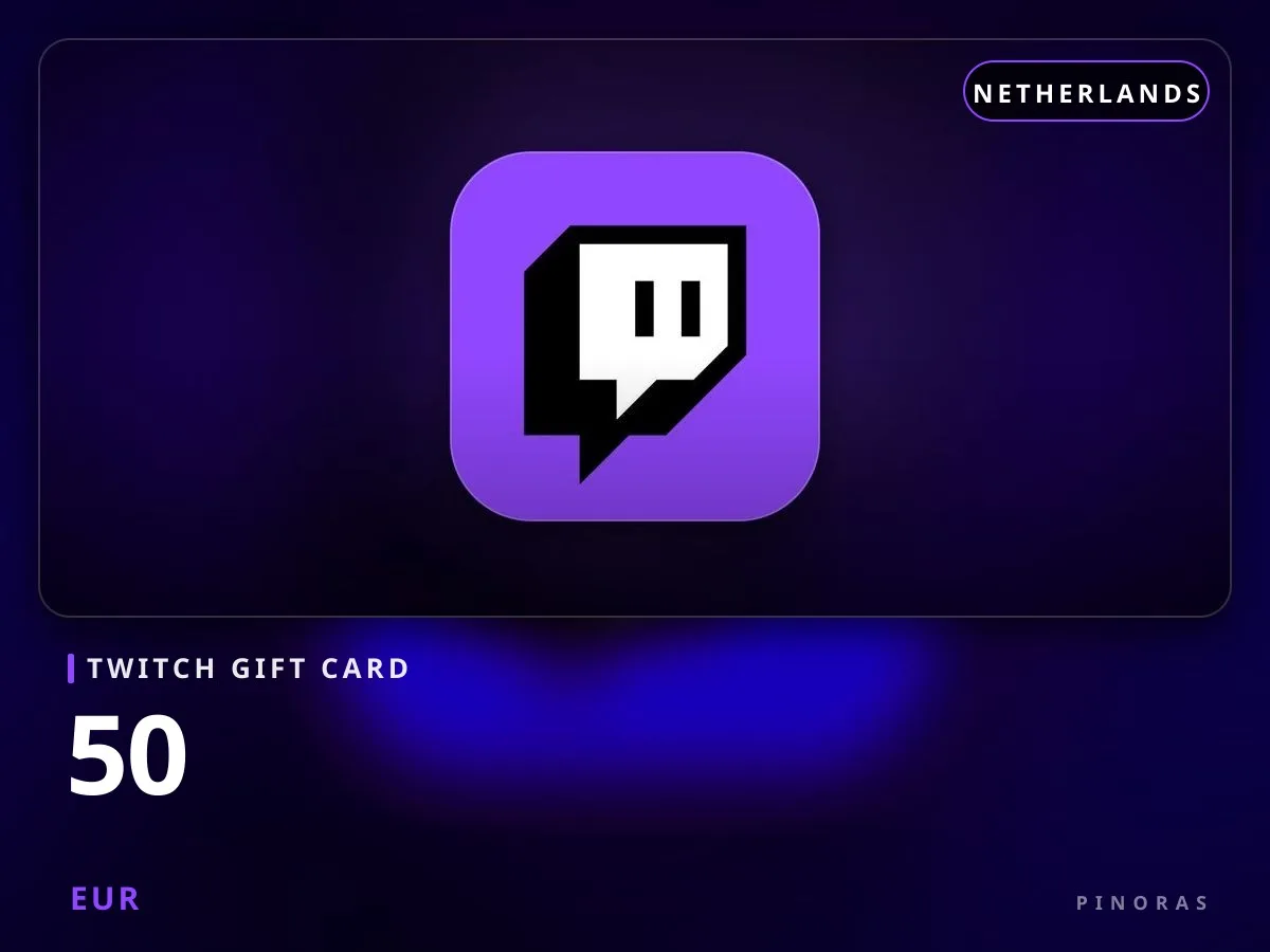 Twitch Gift Card Netherlands - 50 EUR - Pinoras