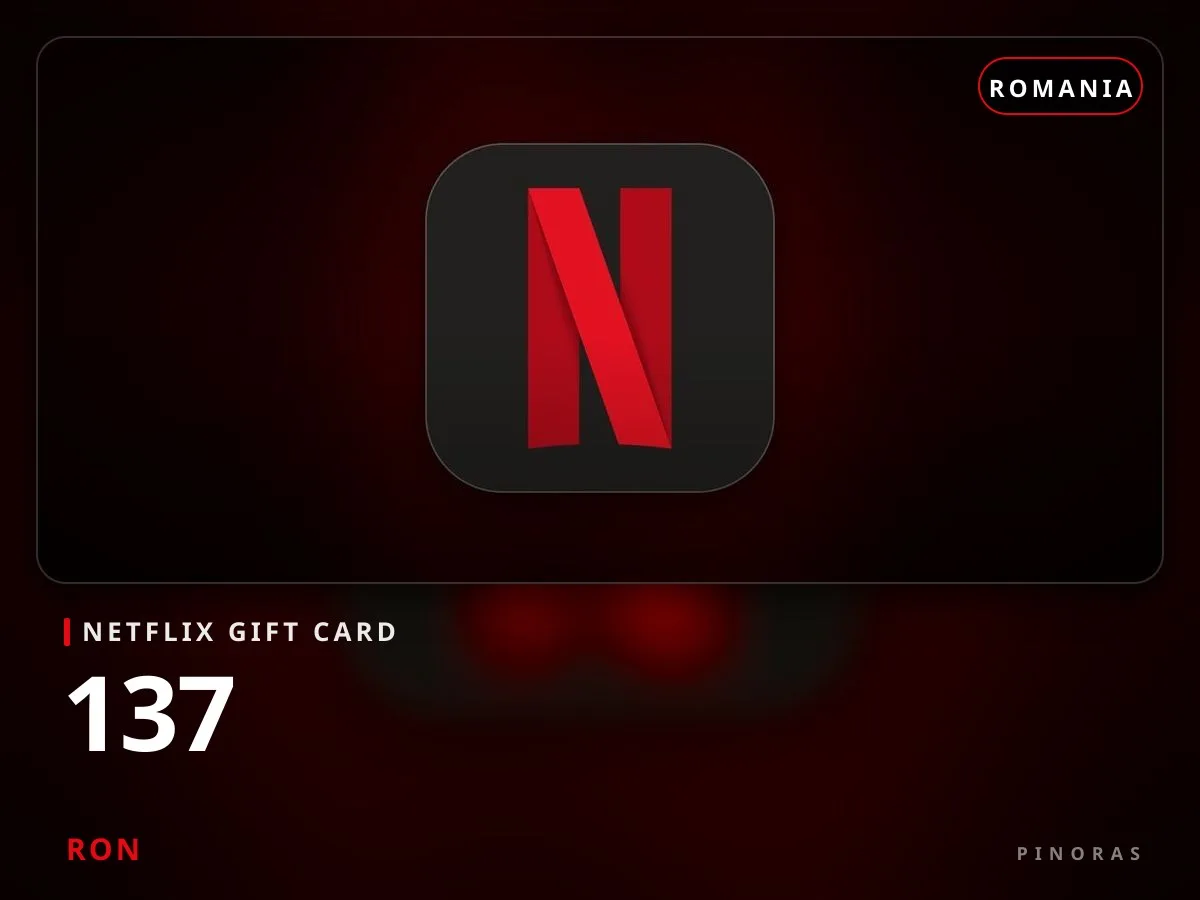 Netflix Gift Card Romania - 137 RON - Pinoras