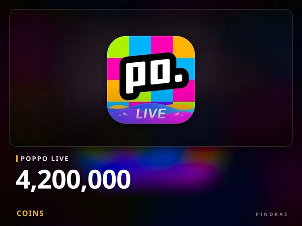 Poppo Live - 4,200,000 Coins