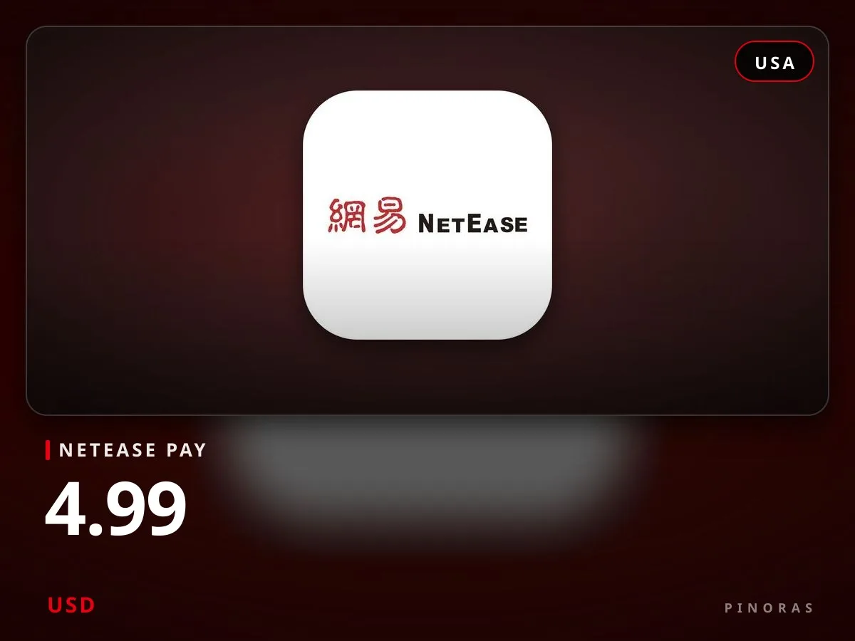NetEase Pay USA - 4.99 USD — Pinoras