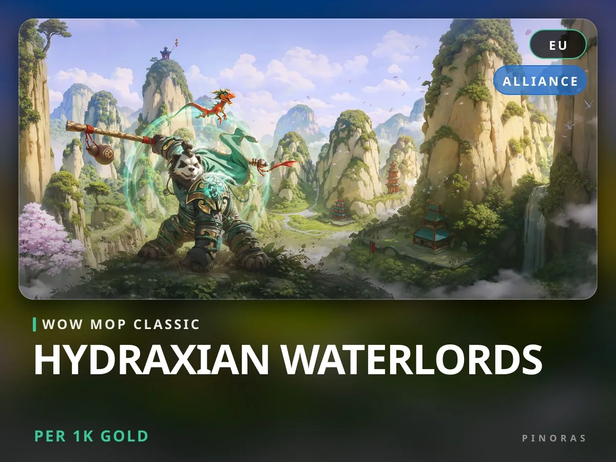 WoW MoP Classic Gold - Hydraxian Waterlords [EU] - Alliance - Pinoras