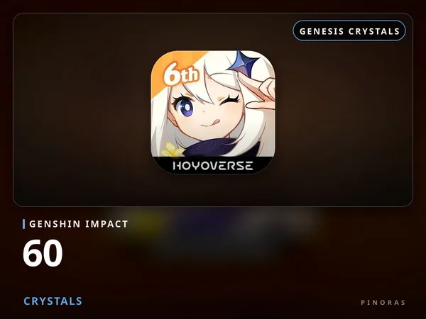 Genshin Impact - 60 Crystals