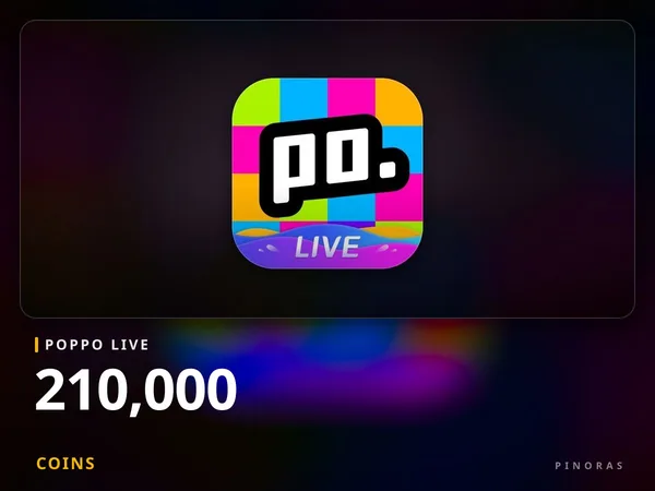 Poppo Live - 210,000 Coins