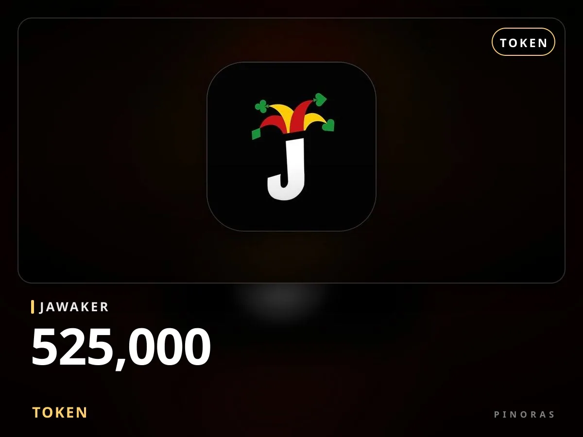 Jawaker 525000 Token - Pinoras