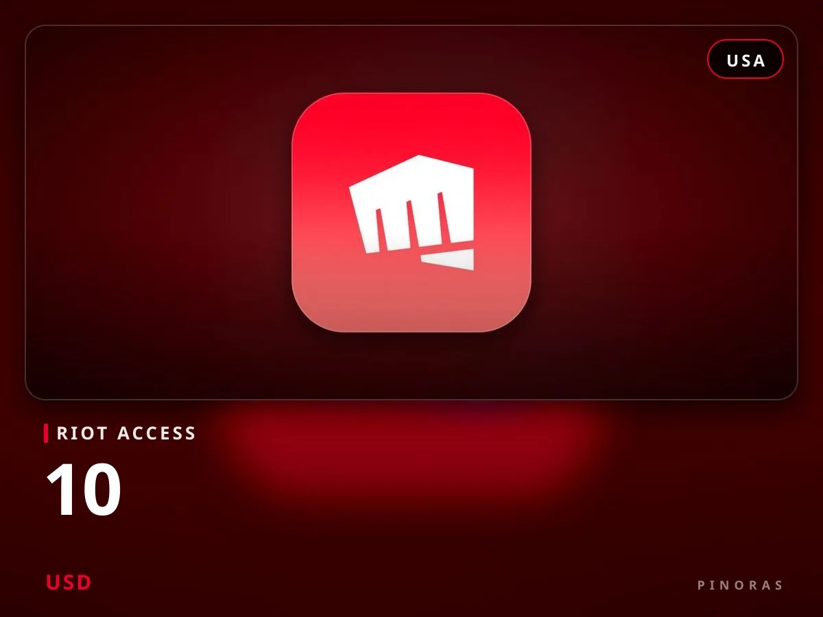 Riot Access USA - 10 USD - Pinoras