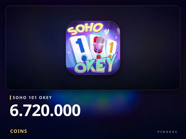 SOHO 101 Okey 6.720.000 Coins
